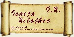 Isaija Milojkić vizit kartica